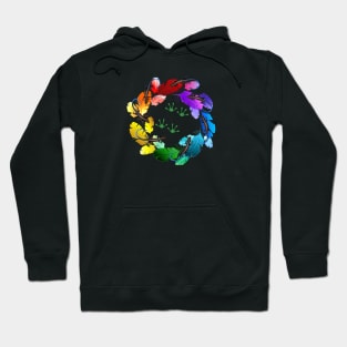 Salamander dancer in the colors,blue tails Hoodie